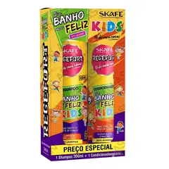GENERICO - PACK SHAMPOO + ACONDICIONADOR BANHO FELIZ KIDS 300ML - SKAFE
