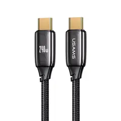 USAMS - Cable celular carga rápida Type-C a Type-C 240W 2m Negro U82
