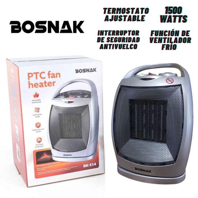 Termoventilador Portátil BK514 2 niveles Gris