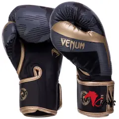 NO LOGO - Guantes De Box Venum 3.0 De 6 onz Negro-Dorado Con (Estuche)