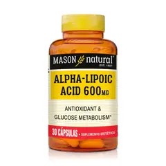 GENERICO - Ácido Alfa Lipoico 600 mg (30 Cápsulas) – Mason Natural