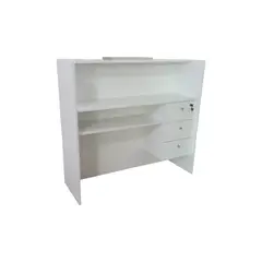 GENERICO - Counter de Recepción "Decorado Ibiza" (Blanco - 3 Gavetas)