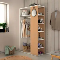 NACION MUEBLES - CLOSET ORGANIZADOR VENUS BLANCO Y ROBLE