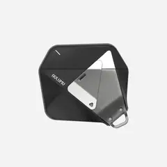 AULUMU - Case Futurista Negro Geometrick Lock Para AirPods 4