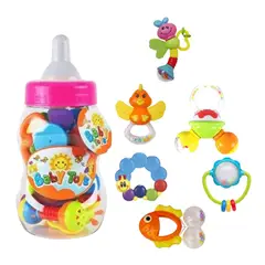 GENERICO - Juguete Biberon Con Sonajeros Molares Para Bebé Mediano