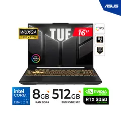 ASUS - LAPTOP FX607VJ-RL016 F16 16" WUXGA Core Ultra 5 - 210H 8GB DDR4,512GB SSD RTX 3050 6GB Freedos