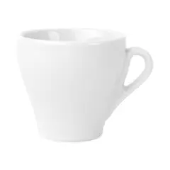 INSPIRA - Set de 4 Tazas de Cerámica Blanca Acabado Brillante