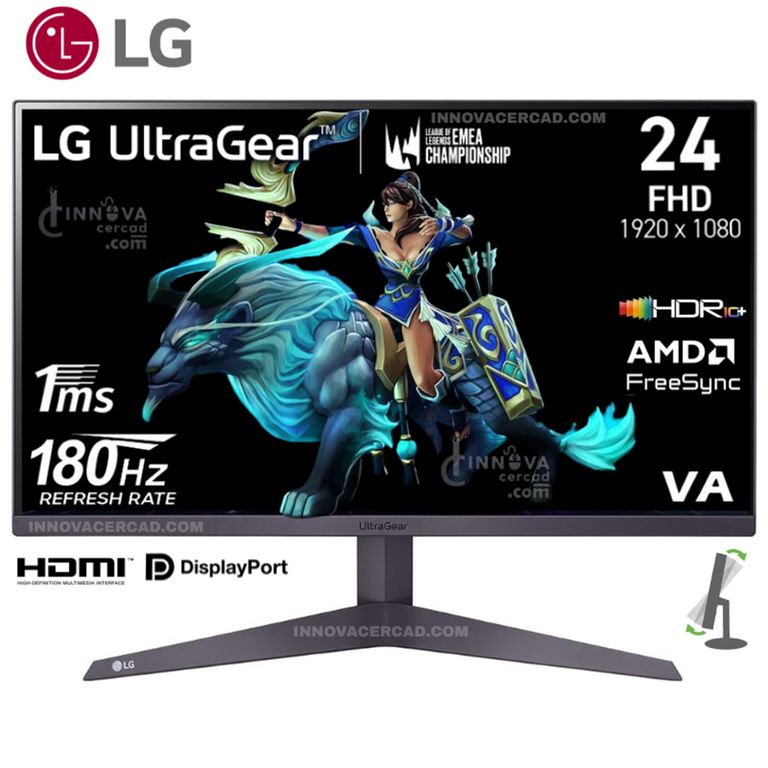 Monitor Gaming UltraGear 24GS50F-B 24 VA FHD 180Hz 1ms
