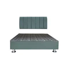 MUEBLES MACRUMO - Cama tapizada Aurea + almohada - 2 Plz - Color Gris oscuro