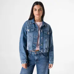 SQUEEZE - Casaca Denim Mujer Minty