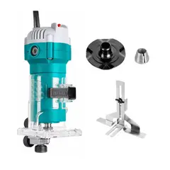 TOTAL TOOLS - RUTEADORA FRESADORA DE MANO 600W TOTAL 6MM 14 MADERA CARPINTERÍA