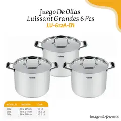 LUISSANT - Juego de ollas 6 Piezas