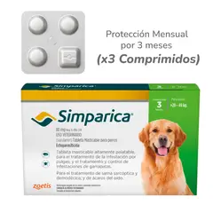 SIMPARICA - Para perros de 20 - 40 kg
