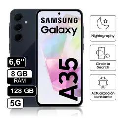 SAMSUNG - Celular Libre Galaxy A35 6.6 Pulg 128GB 8GB RAM negro