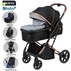 EBABY - Coche Cuna Moisés de Lujo SATURNO EB126-1 Gris