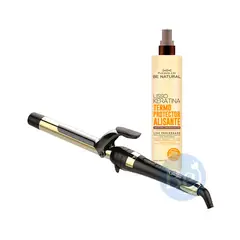 BABYLISS PRO - Combo Rizador BabylissPro BGT100PE 25mm y Protector Térmico BeNatural