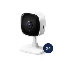 TP LINK - Pack x4 Cámara de Seguridad Tapo C100 Full HD Wi-Fi