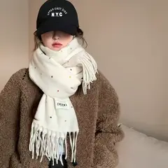 GENERICO - Bufanda versátil de versión coreana cálida para otoño e invierno con puntos de azúcar arcoíris