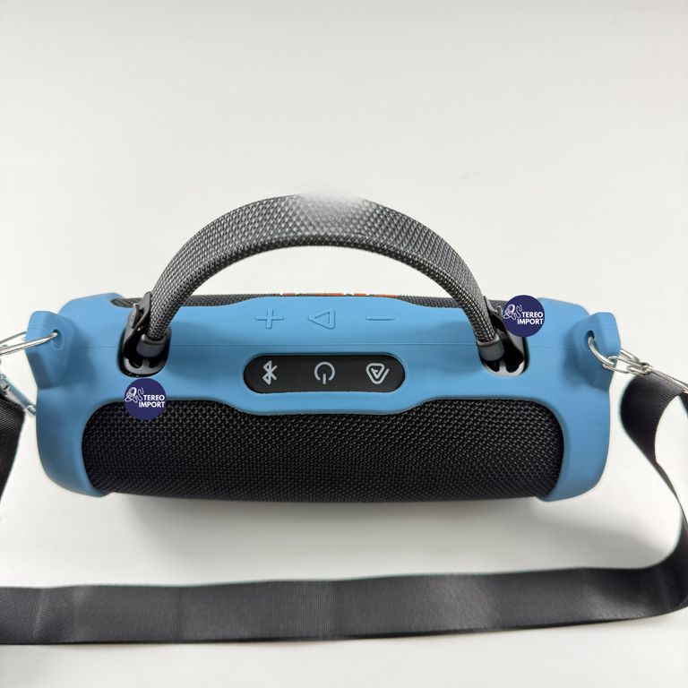 FUNDA PROTECTORA DE SILICONA PARA JBL CHARGE 6 COLOR AZUL ACERO