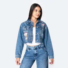 PIONIER - Casaca Denim Mujer Mabel-Snoopy