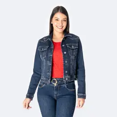PIONIER - Casaca Clasico Denim Stretch Skarleth Mujer
