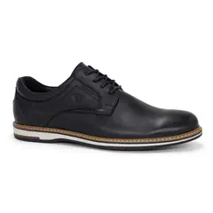 CONTERS - Zapatos Casuales De Cuero Hombre CLQ3-DR-18 Negro