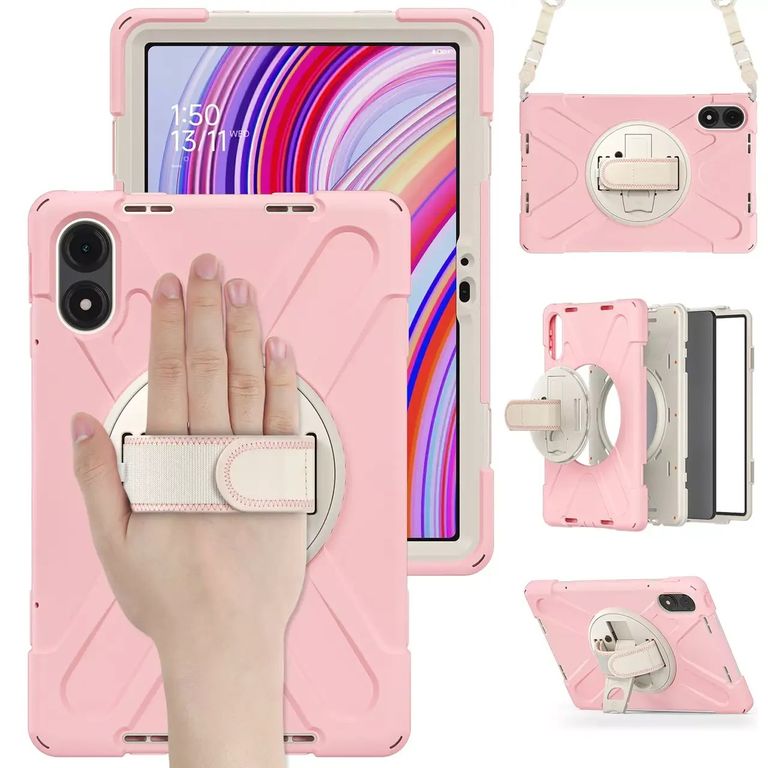 Funda Protector Antigolpe Armor 360° Para Redmi PAD PRO 12 .1" -ROSADO