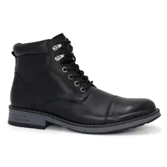 KAIDA - Botines de cuero para caballero CLQ3-BF-16 Negro