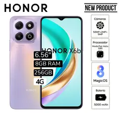 HONOR - Celular Libre X6B Plus 6.5 Pulg 256GB 8GB RAM Lila