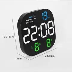 GENERICO - RELOJ LED DIGITAL DE PARED FECHA TEMPERATURA