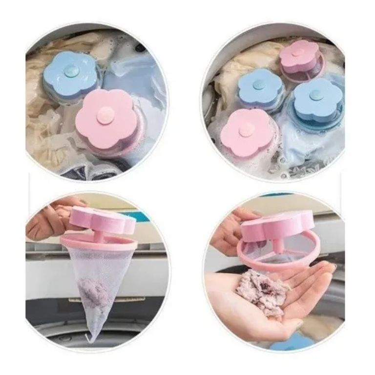 Pack x4 Filtro Atrapa Pelusas para Lavadora