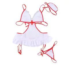 GENERICO - Conjunto de Lenceria - disfraz de enfermera - Talla XL