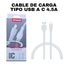 GENERICO - CABLE DE CARGA TIPO USB A C 4 5A HOCHI FLEXIBLE