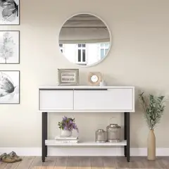 STARHOME - Arrimo Recibidor Consola Bela Blanco 100 cm