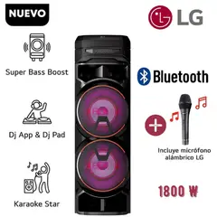 LG - TORRE DE SONIDO XBOOM RNC9 CON MICROFONO INCLUIDO NEGRO