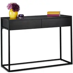 STARHOME - Arrimo Recibidor Consola Vertice Negro 110 cm