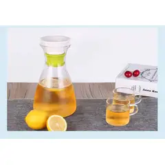 GENERICO - JARRA DE VIDRIO CON TAPA HERMETICA VERDE 800ML