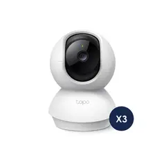 TP LINK - Kit de 3 Cámara de Seguridad Wi-Fi 360º 2K Tapo C210 - Tplink