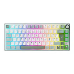 ROYAL KLUDGE - - Teclado R75 Wired 75% Sky Cyan Switch K Silver