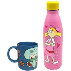 GENERICO - Pack nickelodeon botella Helga + paza calamardo