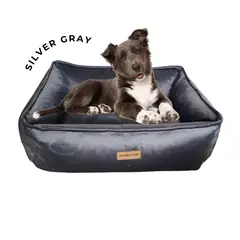 GENERICO - Cama Abrigadora Reversible de Felpa para Mascotas XL Silver