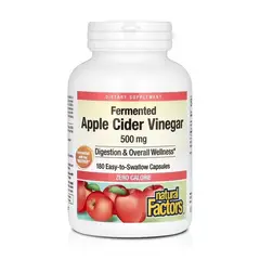 GENERICO - Vinagre de Manzana Fermentada 500 mg (180 Cápsulas) – Natural Factors