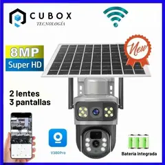 OEM - Cámara IP WiFi Exterior 4K PTZ Solar con Doble Lente Bocinas y Alarma 360°