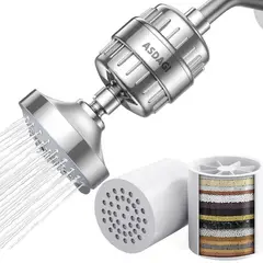 ASDAGI - Filtro Ducha Plateado + 02 Repuestos