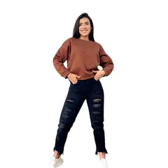 JAROLA - Pantalón Mom Destroyed Deisy