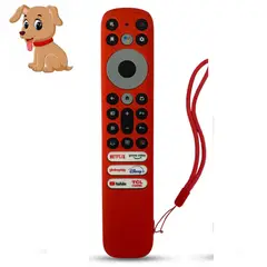 SIKAI - Funda de Silicona Cerrada para Control Remoto TCL RC902V - Rojo
