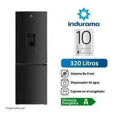 INDURAMA - Refrigeradora No Frost Bottom Freezer RI-639DN 320 Lts Negro