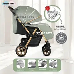 BABY - Coche Cuna de Lujo «VALEN PRO» Green