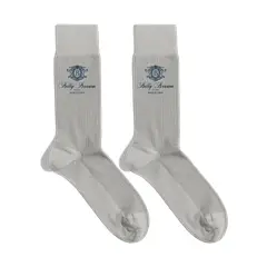 BILLY BROWN - Medias Stamp Blank Grey Coloridos con Diseño, Unisex, 1 Par