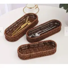 GENERICO - Porta Cubiertos de Ratan Calidad A1